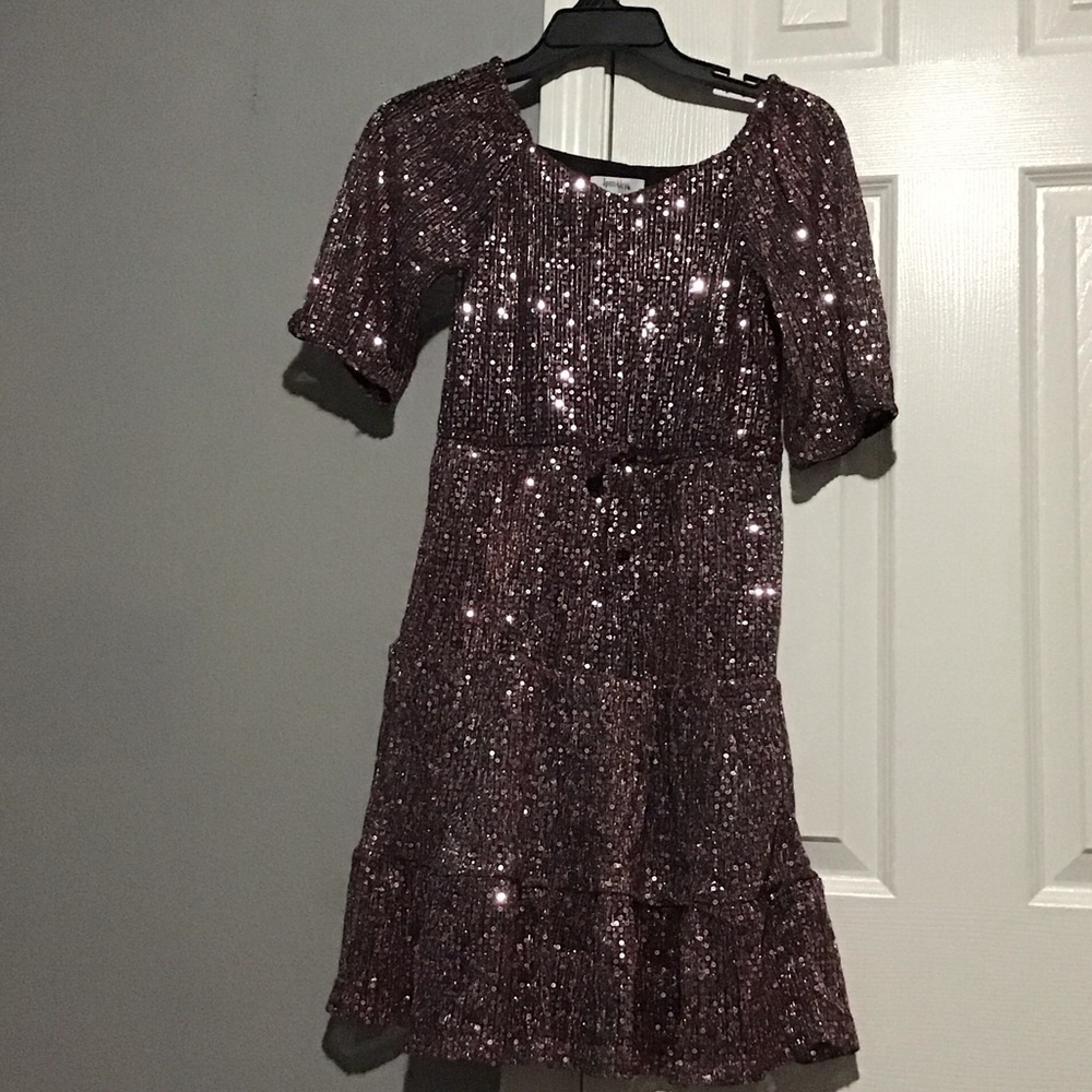 Speechless Black and Purple Sequin Top